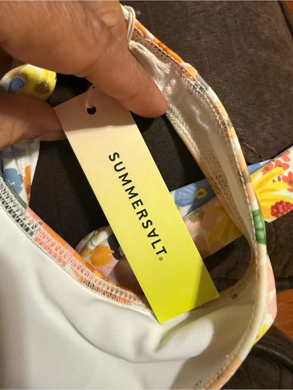 NWT | summersalt x Rifle Paper|  Marguerite Floral Wrap One-Piece Swimsuit - Picture 5 of 7